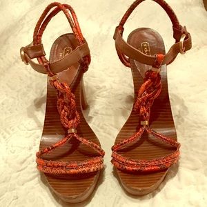 Coach wooden heels